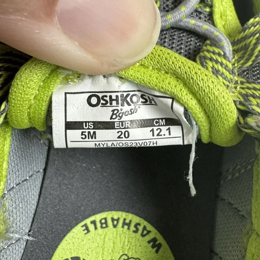 OshKosh Everplay Flexible Outsole Bump Toe Sandal Toddler Size 5 Green